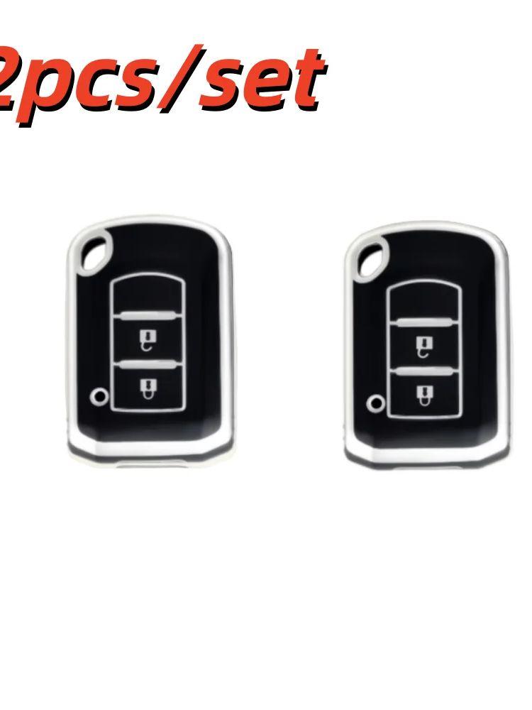 

2pcs Car Key Case Covers For Mitsubishi ASX ASH Outlander Lancer EX Galant Pajero L200