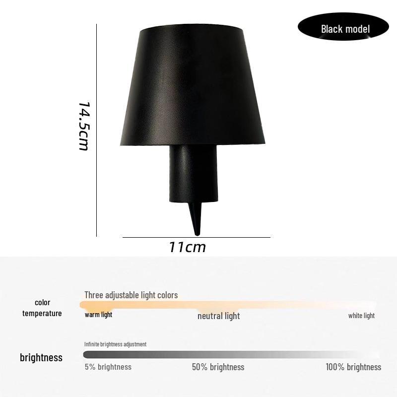 Outdoor Bar Table & Bedside Touch Lamp - Creative High-Leg Night Light with Charging Capability