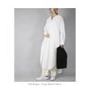 [And It] 4type long sleeve shirt dress 100% cotton ladies wide body shape cover Haori L Off/Skipper A/long