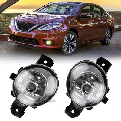 Par glaslins Främre stötfångare Dimljus Halogenstrålkastare Lampa För Nissan X-Trail Rogue Versa Qashqai Altima Primera Maxima Sunny
