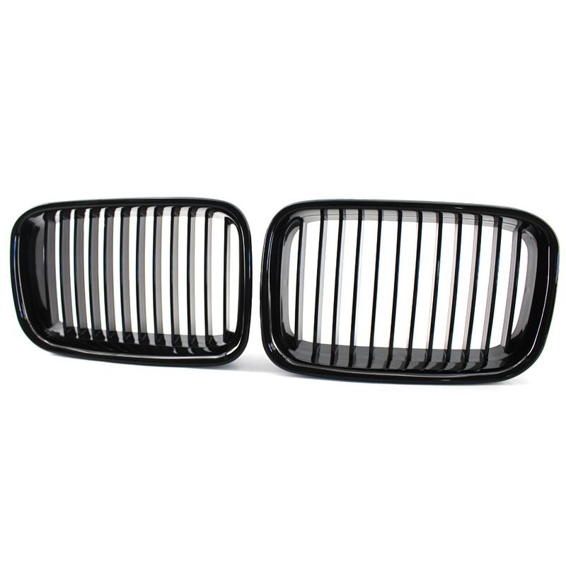1 Pair Front Hood Bumper Kidney Grilles Grill Chrome for BMW 3-Series E36 Sedan Coupe Touring 1990-1996 51138122237 51138122238