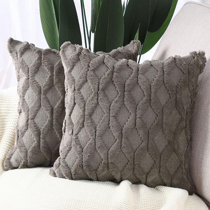 40*40cm Soft Plush Short Wool Velvet Decorative Pillow Cover Soft Sofa Pillowcase Only Pillowcase Without Pillow Core