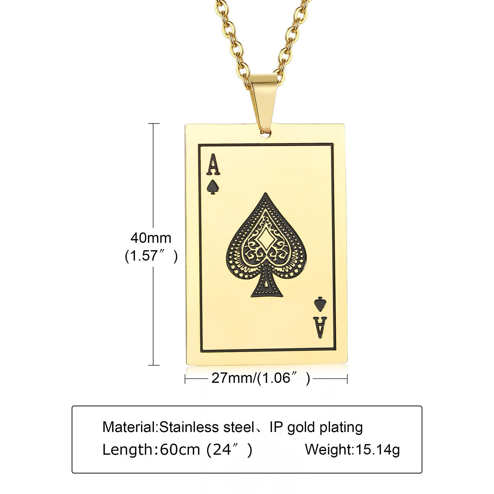 Мужская серьга ,Серьги-пусеты Пиковый туз, Нержавеющая сталь Удача Игрок в покер Карты Серьга Циркон Подарок