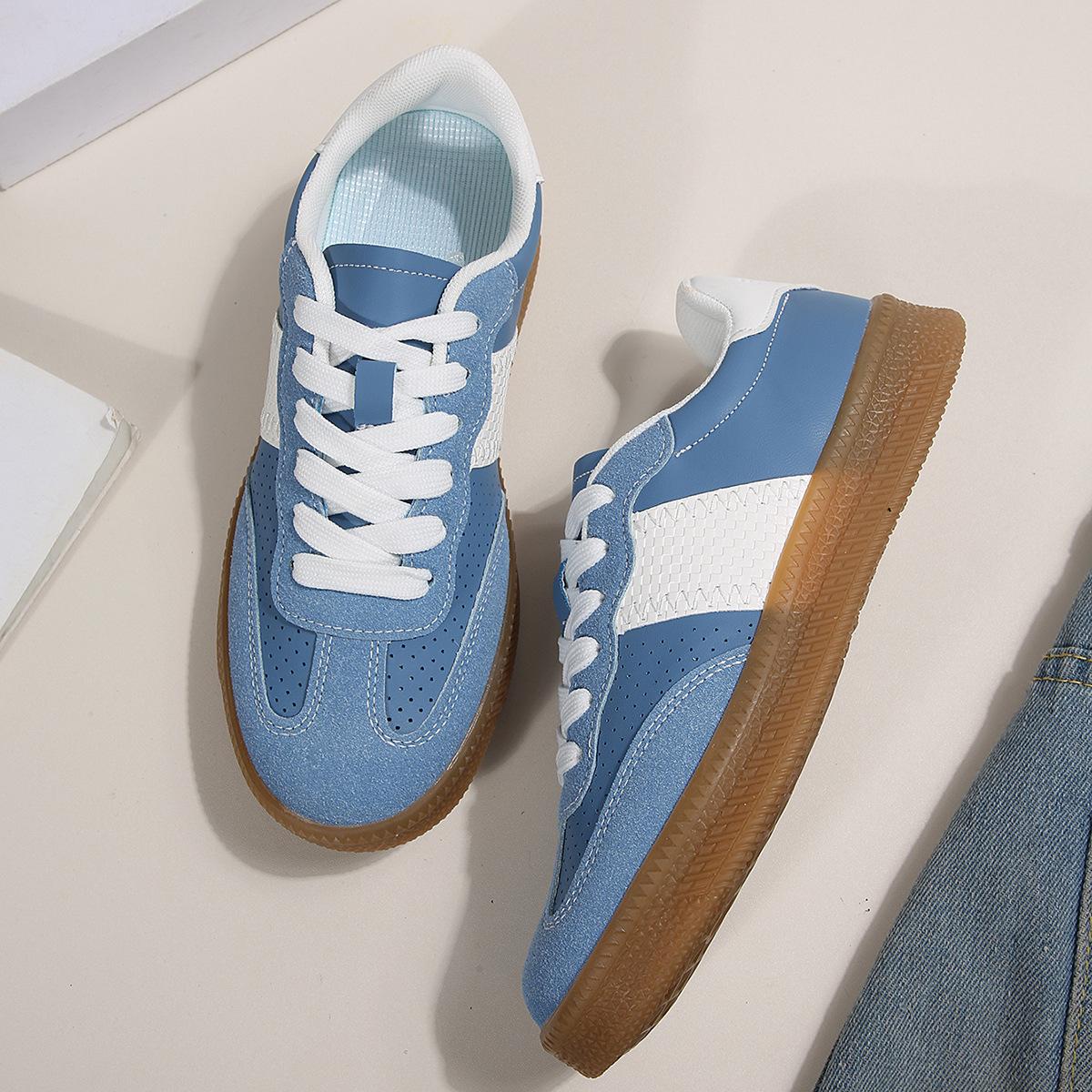 

Весенне-осенние новые синие туфли Dexun на плоской подошве с кожаным верхом, универсальные женские туфли 42 синий