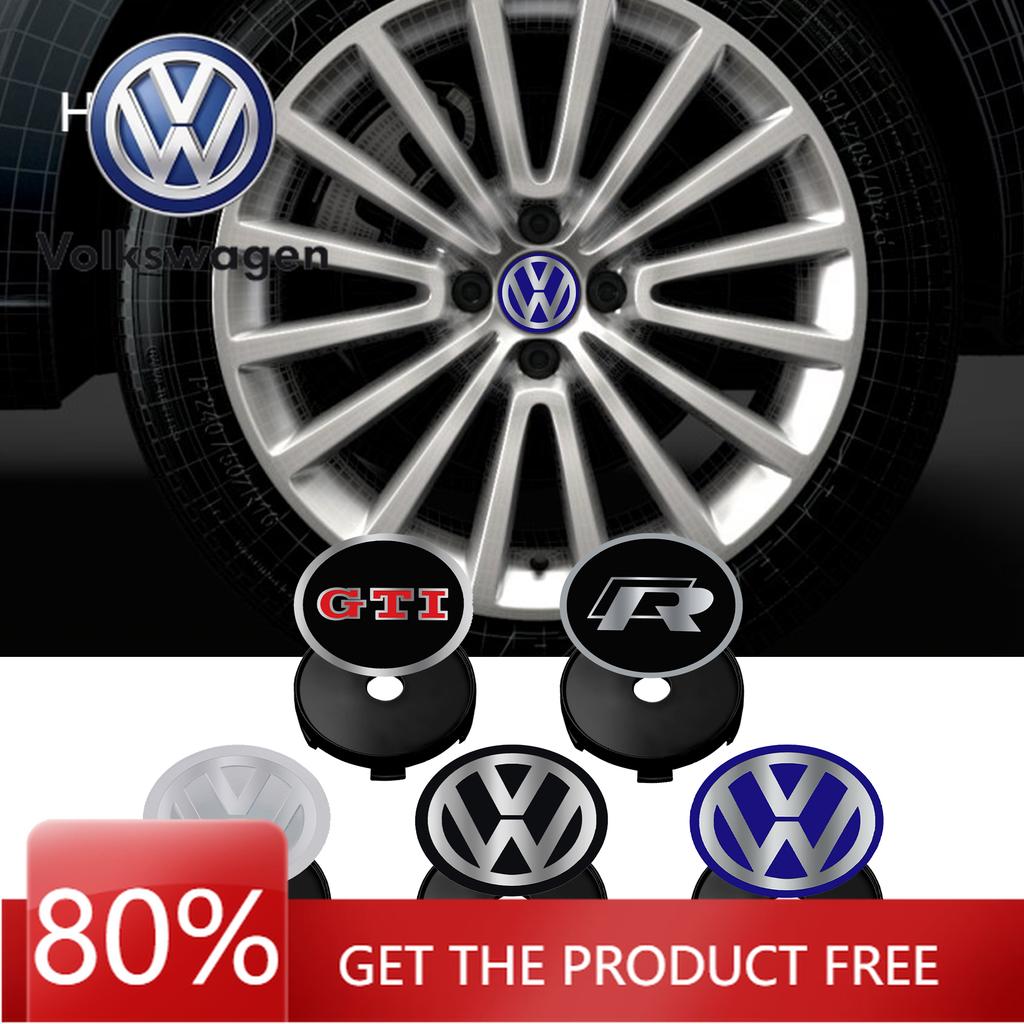 Pro VOLKSWAGEN VW 4ks 60/63/68mm Krytky středů kol automobilu Znak Kryty nábojů kol Autopříslušenství Pro VW R Rline Golf 4Mot