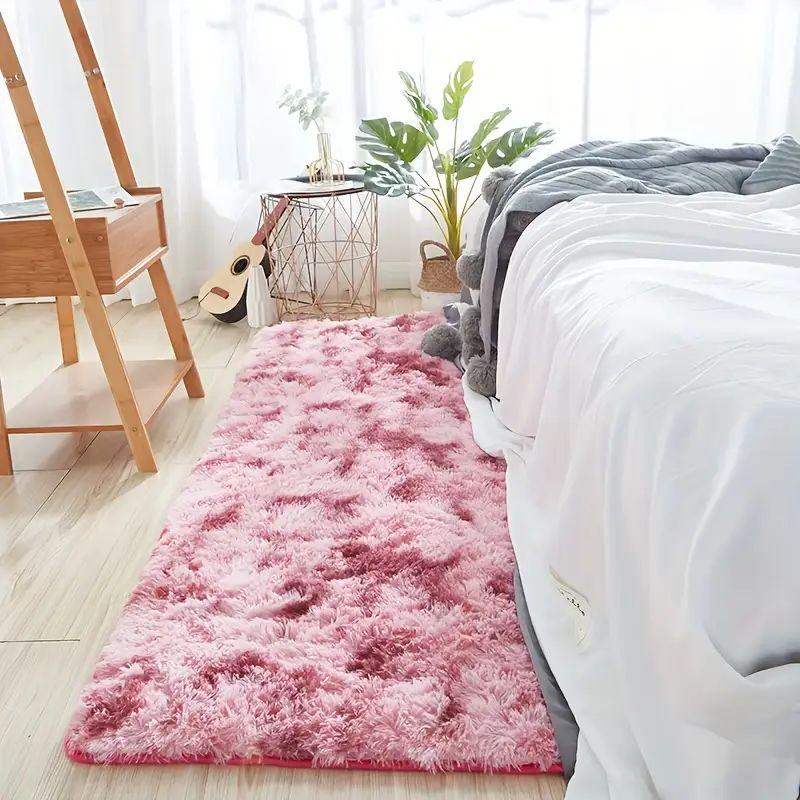 40x120cm Gradient Tie-Dye Carpet Living Room Bedroom Floor Mats Children's Dormitory Decorative Soft Plush Shaggy Carpet
