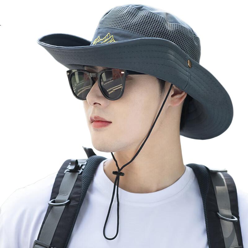 CARTELO Sun Hat for Men, Wide Brim UV Protection Hat, Breathable Foldable Outdoor Sun Hat for Summer Fishing Hiking Fisherman Hat