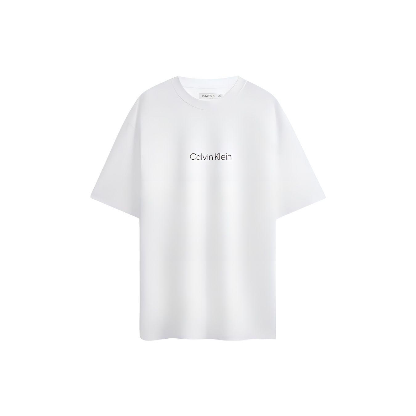 

Calvin Klein Джинсы Однотонная Футболка-пуловер с принтом букв с коротким рукавом Мужские топы Белый 40HM228-24S-YAA XL