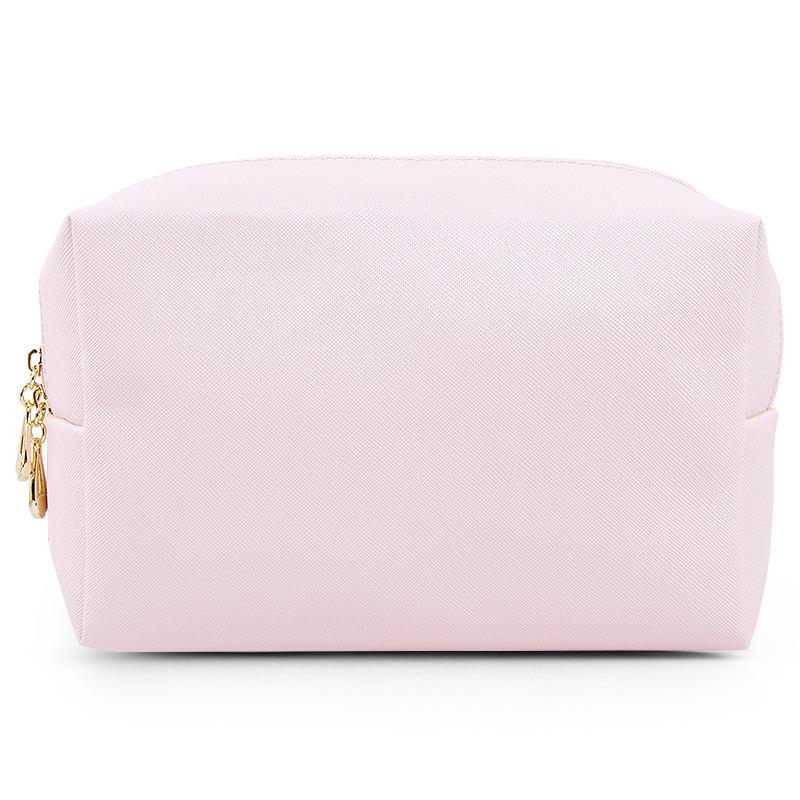 Cosmetic Bag Women Popular Product Pu Hand-Held Portable Square Waterproof Zipper Cute Travel Makeup Skincare Bag