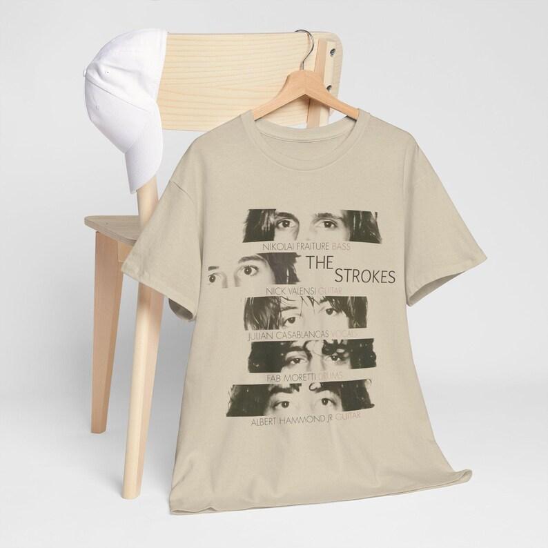 

2026 Summer Fashion Tee Men Women Vintage Top Monochrome STROKES Graphic Band Tee Indie Short Sleeve Casual Clothing XXXL
