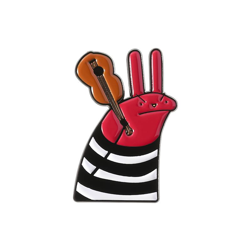 Humor Comedy Anime Movies Character Enamel Pins Cartoon Red Eared Rabbit Brooch Backpack Lapel Badge Jewelry Gifts for Friend