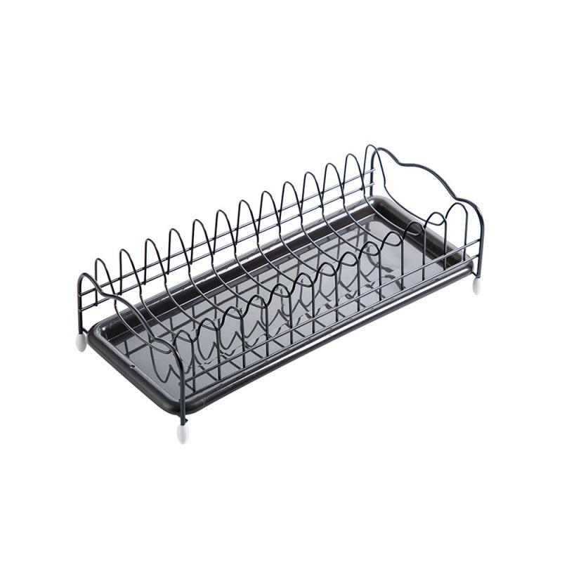 Iron Kitchen Dish Drying Rack Holder with Tray Tableware Storage Shelf Plate Dish Rack Drainer Cabinet kitchen Organizer