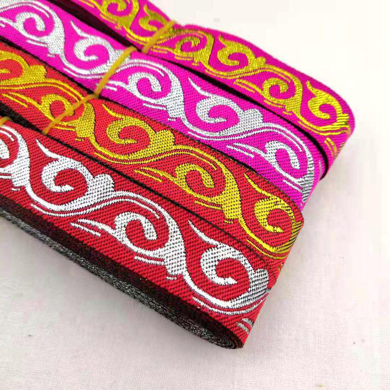 Spitzenbesatz aus Stoff mit ethnischem Wolkenmuster, 2 cm, für DIY-Cosplay-Accessoires