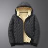 Herren Baumwoll-Steppjacke mit Winterwärme und Windschutz, Baumwolljacke, Lockere Freizeitjacke, Dicke Jacke