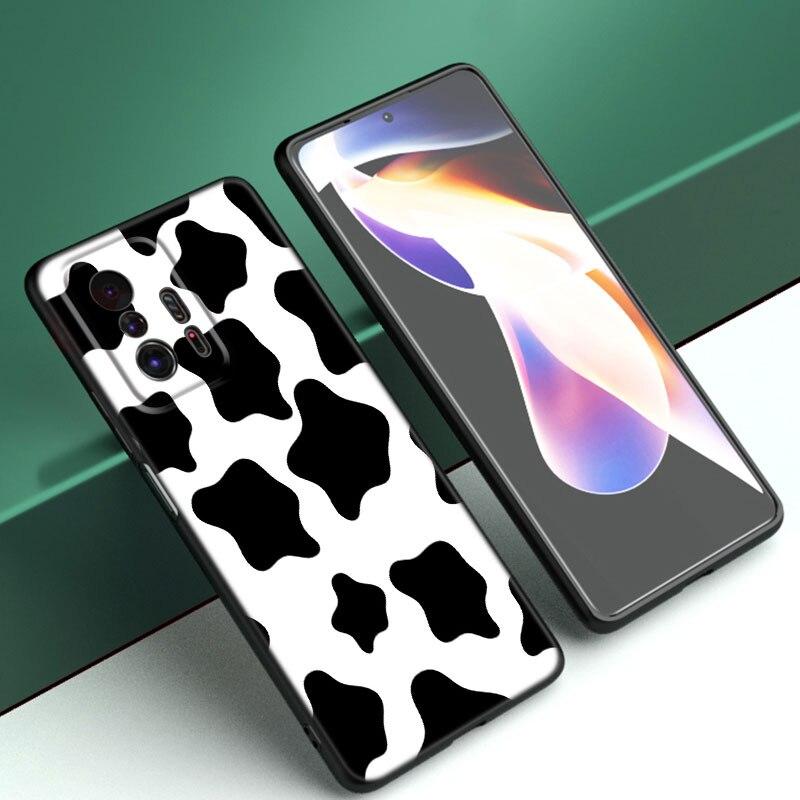 Black And White Dalmatian Cow Zebra Texture Case For Xiaomi Mi 10T 11i 11T Note 10 11 Lite NE POCO F3 M3 X3 GT NFC M4 X4 Pro 5G