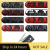 BAOB7 Valve Stems Caps Metal Car GLI Logo Emblem Front Grille Badge Decals For Volkswagen Polo Jetta Golf MK2 MK3 MK4 MK5 MK6 R32 Pass