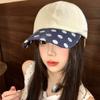 Cute Bear Embroidered Polka Dot Baseball Cap Women's Versatile Big Head Circumference Peaked Cap Wide Brim Big Face Small Hat