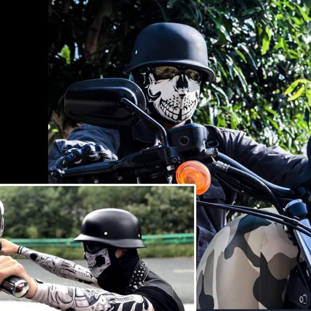 German Style Motorcycle Half Helmet Open Face Adult Men Women Approved Retro Helmet