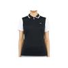 Color Block Half Zip Casual Short Sleeve Polo Shirt Women Polo Shirts Black GWJT06828-9999
