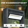 Garden Lamp, Path Light, Post Light with LEDs, Weather-Resistant, 16cm x 5cm x 90cm, Dark Grey
