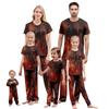 Bedrucktes Süßes Familien-Set Pyjamas Hauskleidung Familie Kurzarm-Oberteil Hose Set