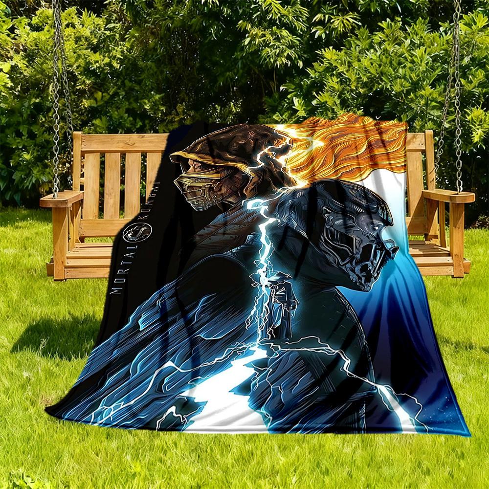 

1PC Mortal Kombat, Sub-Zero Outdoor Blanket Lightweight Flannel, Soft & Warm, All-Season, Outdoor, Camping, Living Room, Office, L1106021 80x120cm
