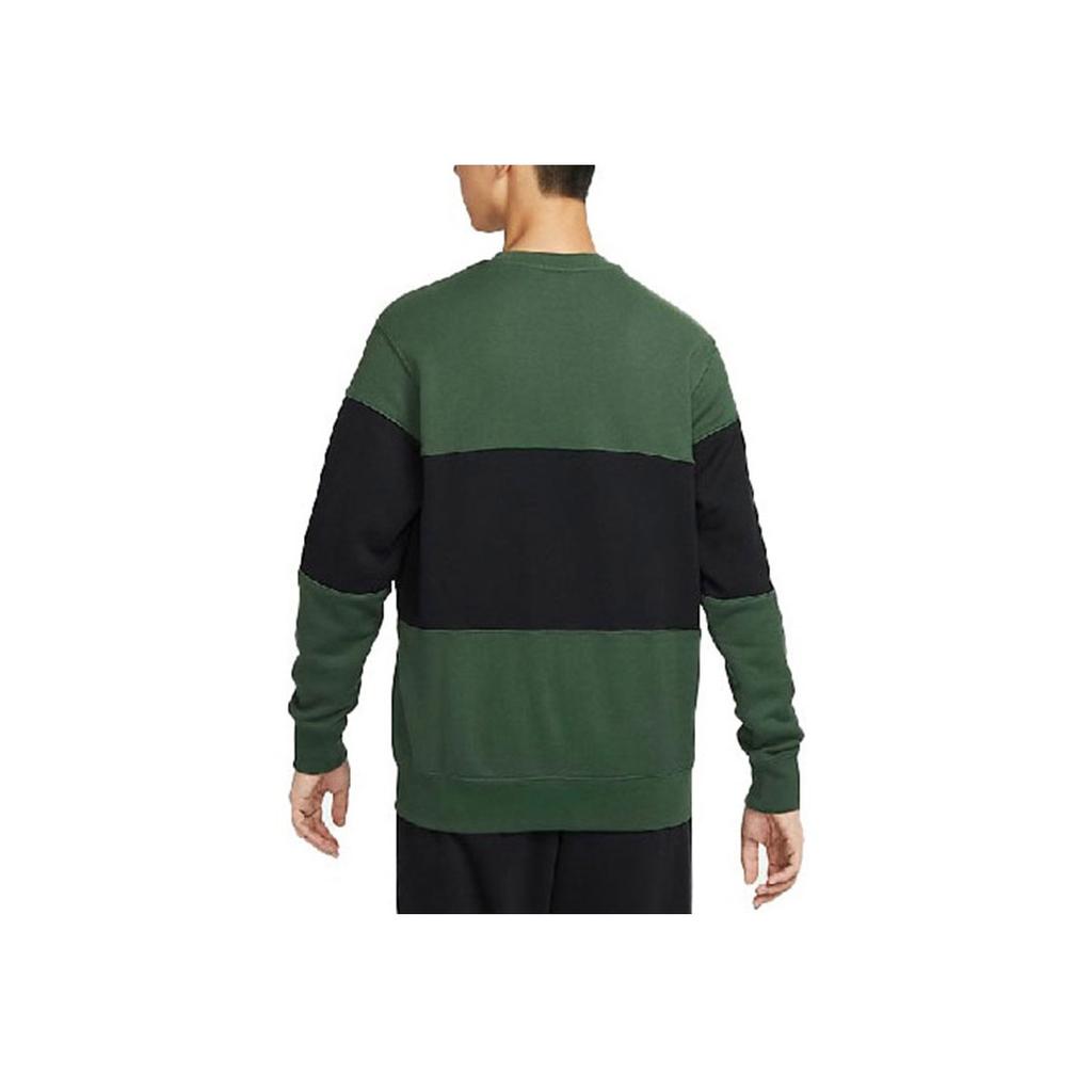 Nike Color-Block Logo Embroidered Crew Neck Sweatshirt Men Sweatshirt Green FB7849-323