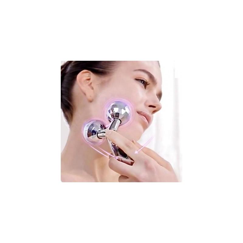 Luxurious 3d Roller 360 Rotate Silver Face And Body Sculpting Tool With Premium Quality