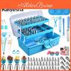 Cake Mouth Set 236pcs Decorating With Threelayer Storage Blue Folding Gift Box Baking Set Cake Decorating Accessories Tools