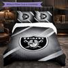 Set Biancheria da Letto 3 Pezzi in Microfibra con Motivo Las Vegas Raiders Decorazione Copripiumino per Camera da Letto Uso Domestico