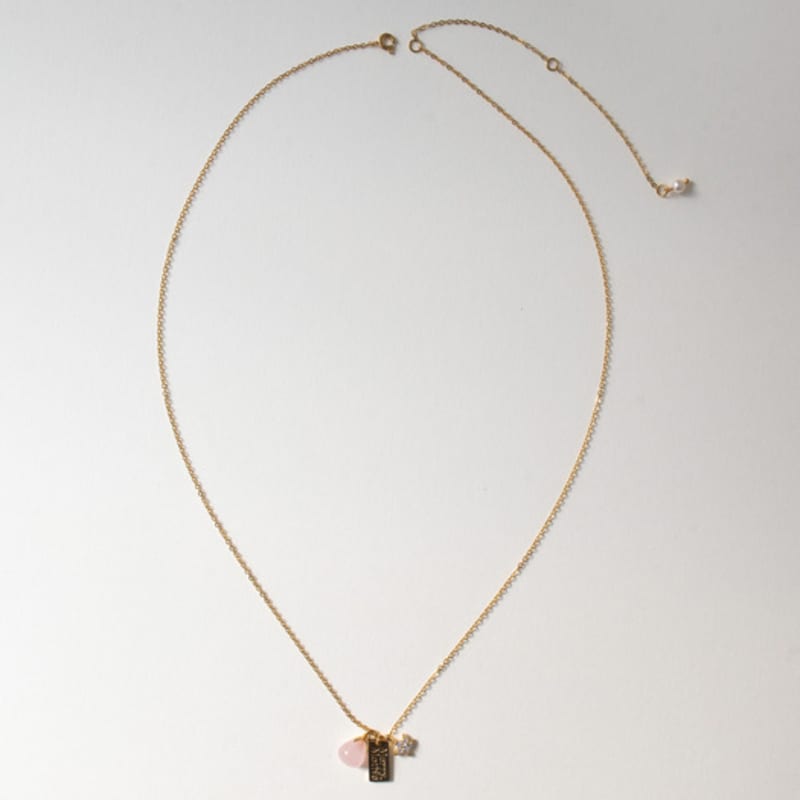 MERRYMOTIVE Rose Gemstone and Star Pendant Necklace