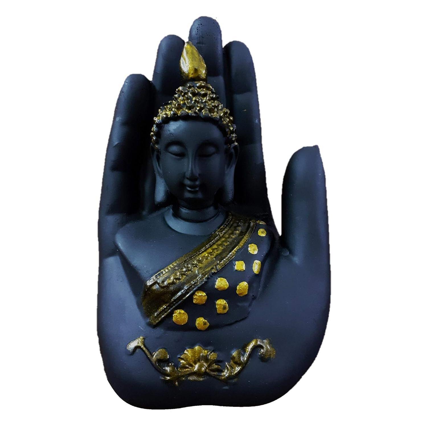 

Статуя Гаутамы Будды из черной пальмы для украшения дома, статуя Будды-руки для гостиной, сада, Будда-фигурка