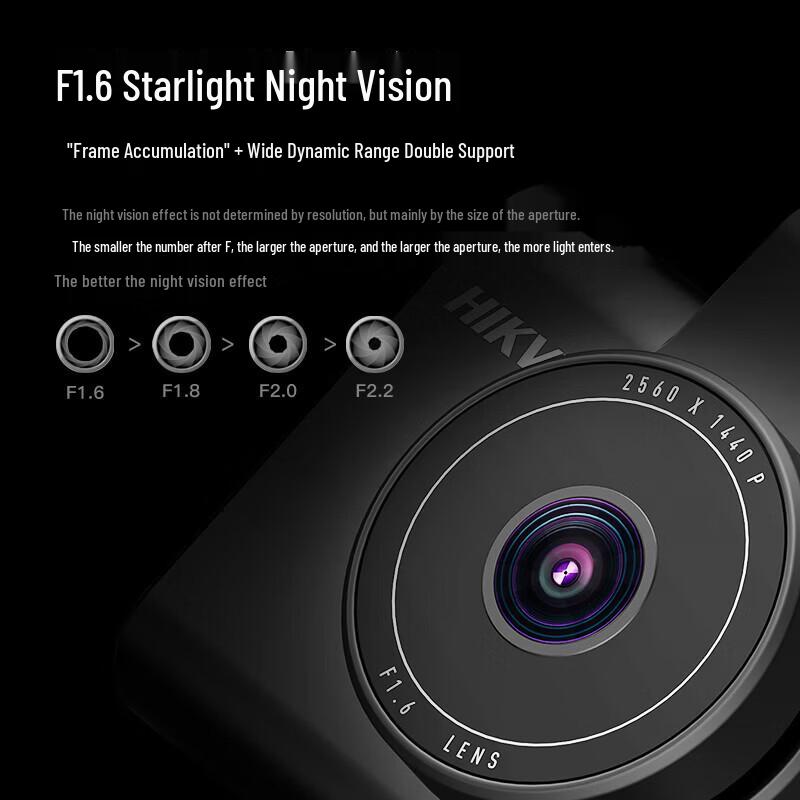 Hikvision C6LITE 2K Dash Cam CN plug (adapter included)