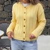 European Wool Knit Cardigan - 2026 Autumn Winter Collection: Casual Loose Long Sleeve Sweater Coat for Women