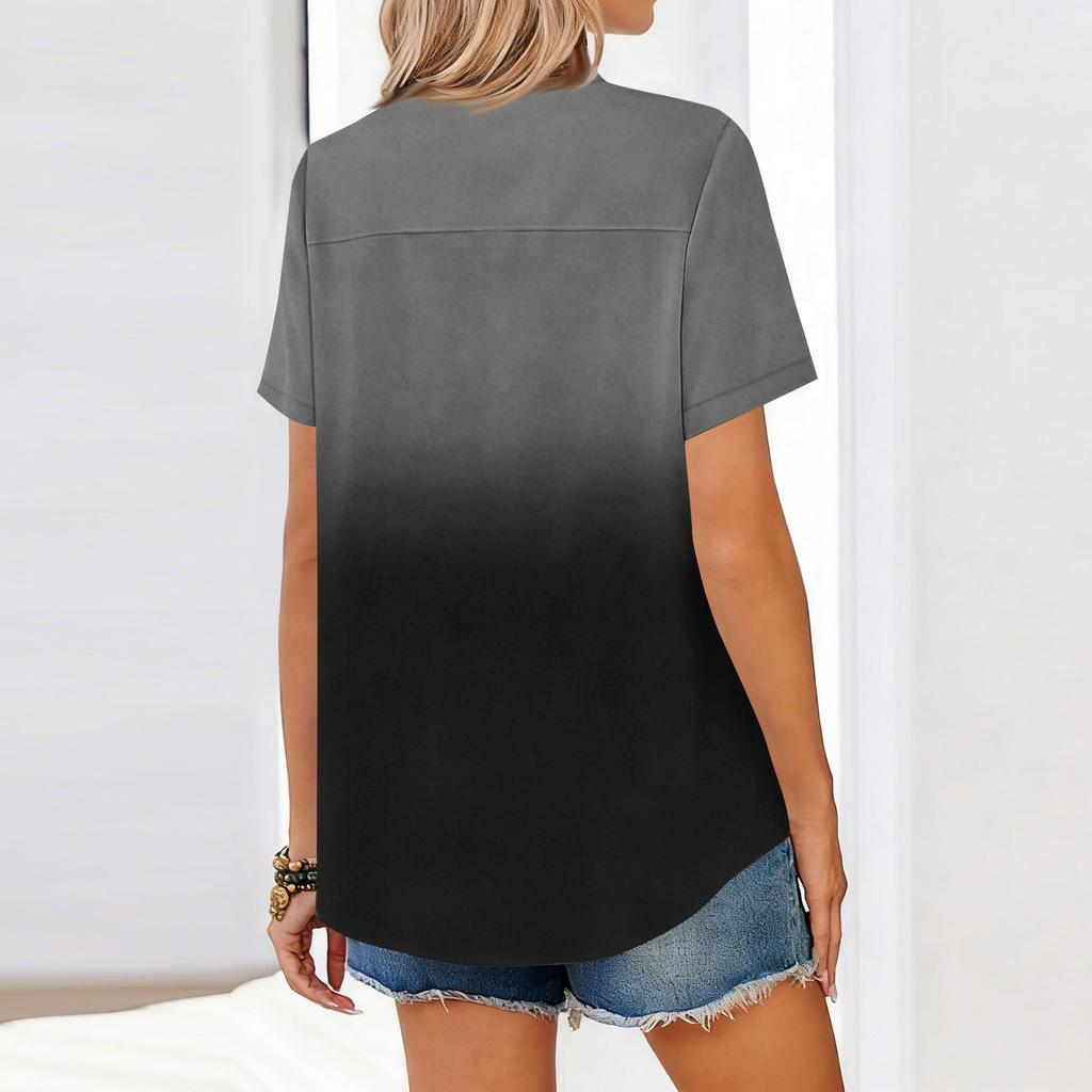 Women Blouses Short Sleeve Button Down Shirts Business Casual Dressy Work Tops Summer Spring Clothes