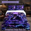 Personalized 3Pcs Bedding SetSolo Leveling Custom Text Duvet Cover Pillowcase Set Bedroom Gift