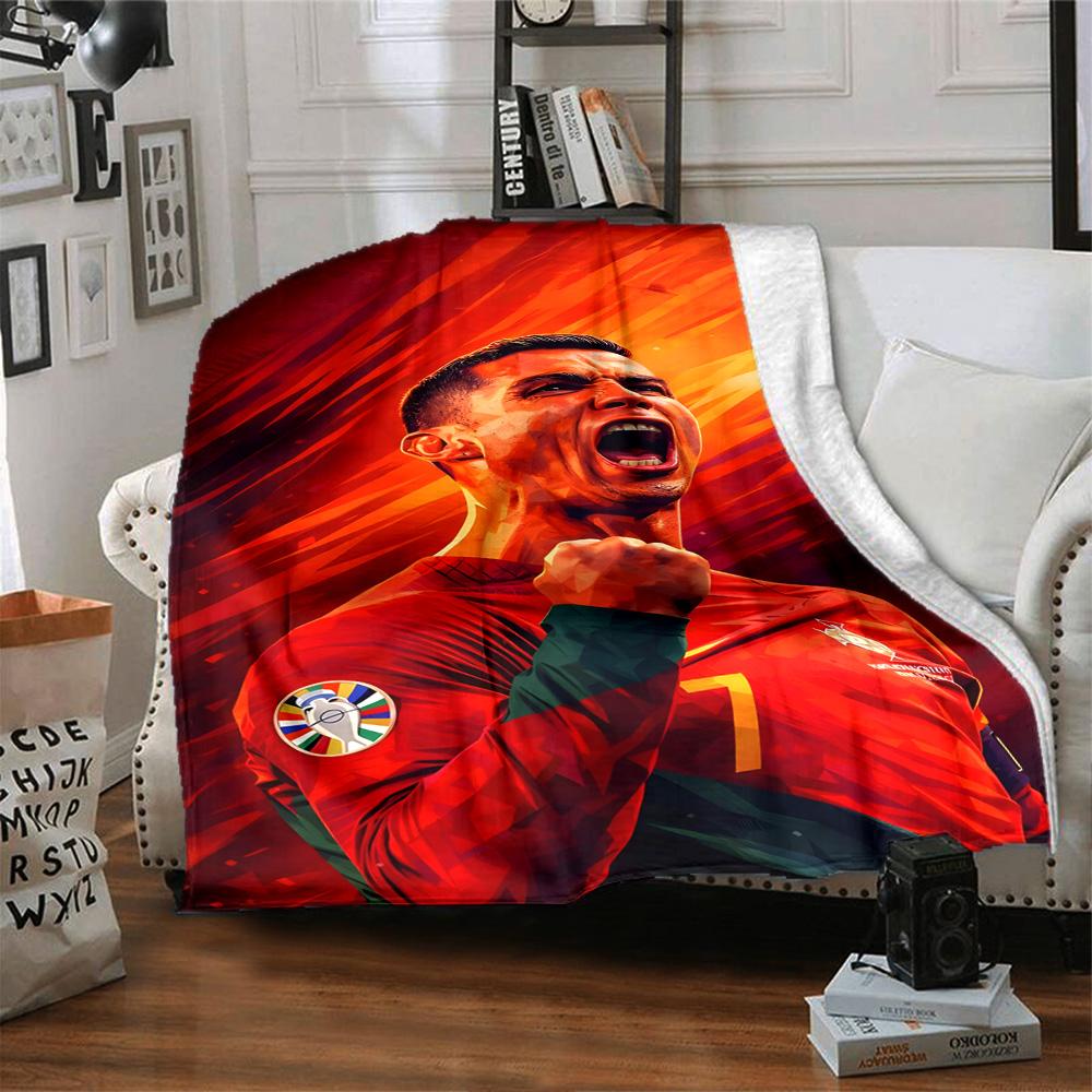 CR7 Blanket Soft Warm Cozy Suitable for Bed Office Bedding for All Occasions Digital Print Gift for Travel Home Birthdays