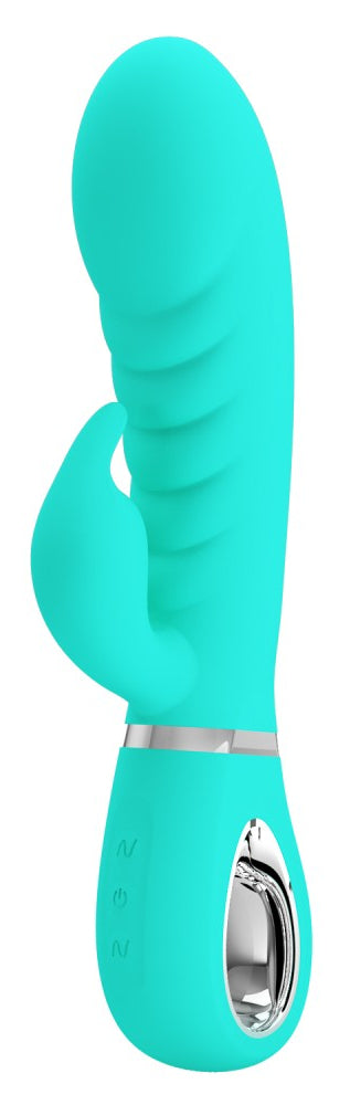 Vibro Rabbit Prescott 12 x 3.9cm Turquoise - Pretty Love - Rabbits Vibrants