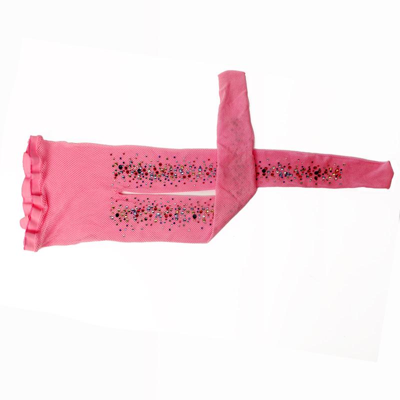 Sexy Damen Strumpfhose mit Strasssteinen Glänzend Diamant Sommer Netzstrumpfhose Transparente Strümpfe Bling Medias De Mujer Mode Party One Size pink