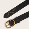 Punk Y2K Wide Belt Metal Buckle PU Leather Waistbands Fashion Star Rivet Waist Belt  Ornament