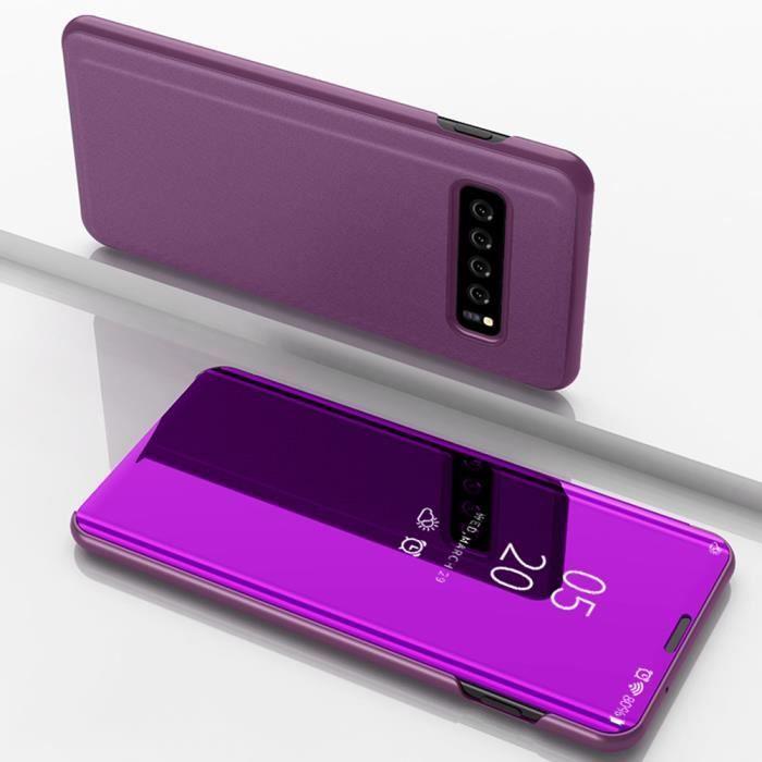 Custodia - Samsung - Galaxy S10+/S10 Plus - Clear View - Viola - Patta Funzione Stand violetto