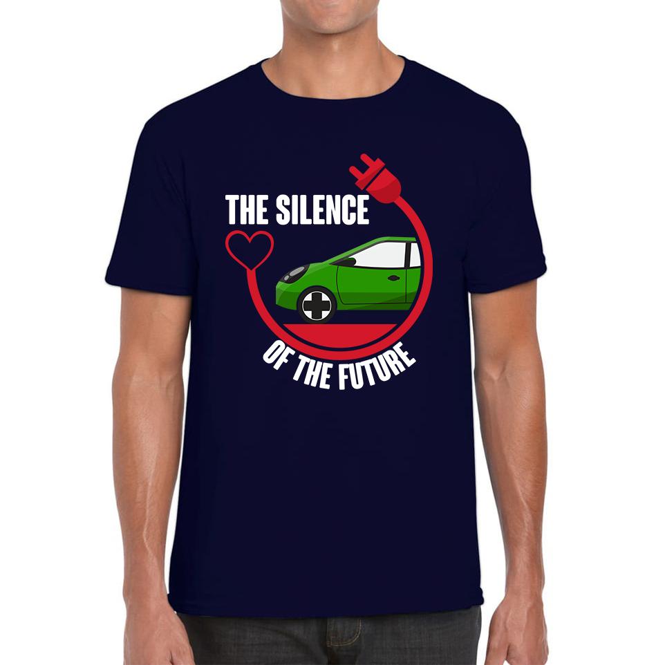 

The Silence Of the Future Funny Heart Electric Futuristic Car Mens Tee Top S