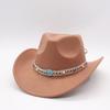 Retro Ethnic Style Contrasting Color Hat Belt, Hat Decorative Belt Hanging Gem Woven Decorative Top Hat Accessories Belt Di