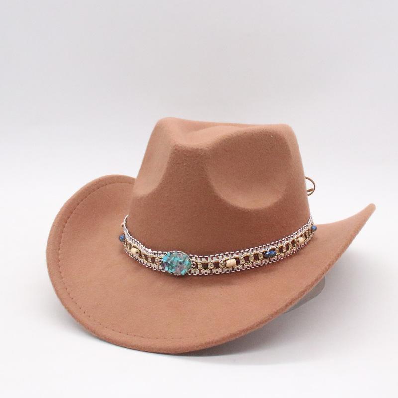 Retro Ethnic Style Contrasting Color Hat Belt, Hat Decorative Belt Hanging Gem Woven Decorative Top Hat Accessories Belt Di