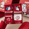 Women's Bright Red Year of the Horse Zodiac Socks - Festive Cotton Mid-Calf - Cute New Year 2026