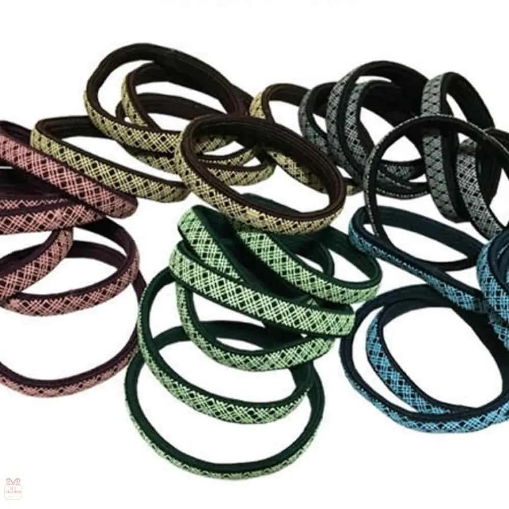 Checkered Flat Elastic Bands 30p Hair Elastic Bands Hair Ties Elastic Bands Hair Ties