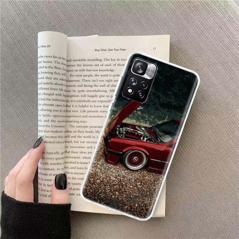 Car for B- Bmwes-S E30 Phone Case For Redmi Note 13 12 Pro Plus 14 15 Pro 5G 11 11T 11E 11S 10 Pro 10S 9 9S Cover Cell Clear TPU