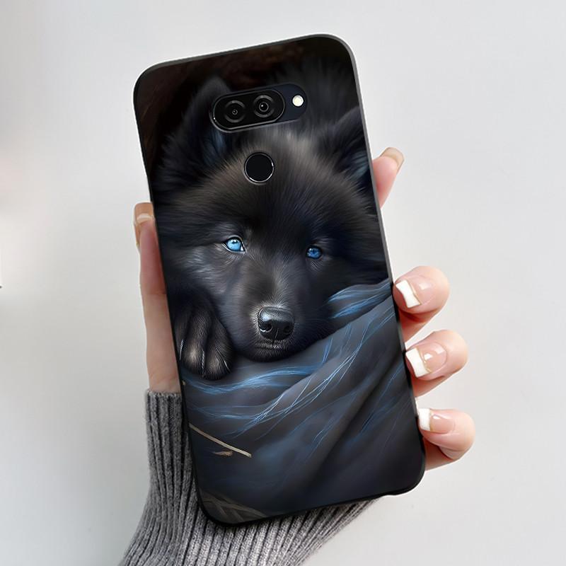 Case For LG Q70 Casing LM-Q730N Luxury Cute Love Rabbit Funny Ultra Slim TPU Black Silicone Soft Cover For LGQ70 Q 70 Phone Case