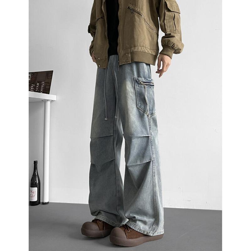 Мужские узкие джинсы JYL Летние эластичные джинсы прямого кроя со средней посадкой Модные джинсовые брюки 2XL бездна