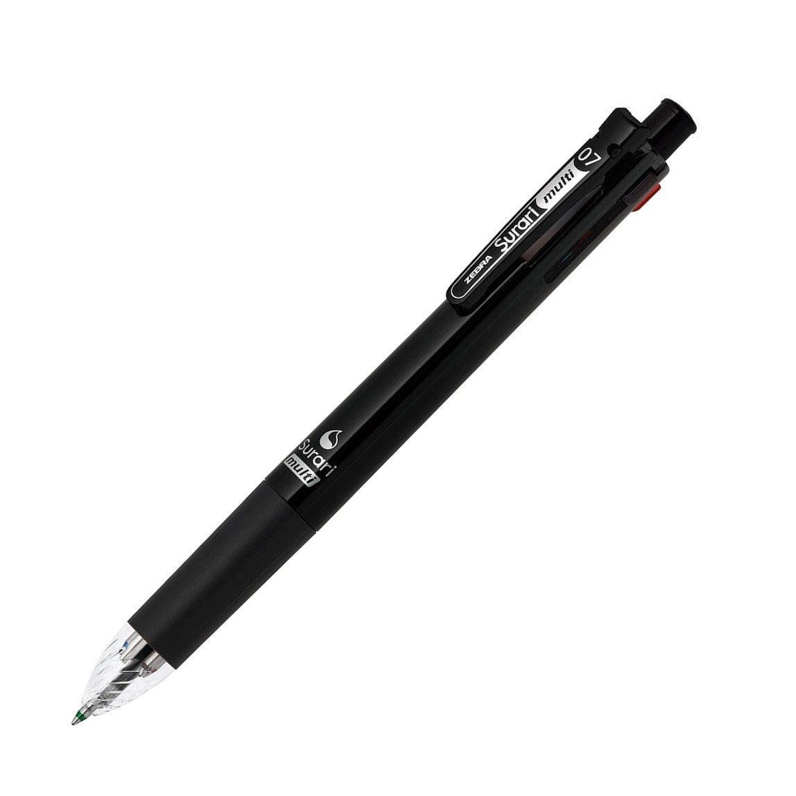 Zebra 4 Colors Sharp Slurry Multi-Function Pen, + Multi, 0.7 Inch, Black, P-B4SA11-BK чёрный